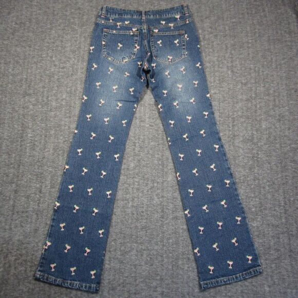 Vtg Lilly Pulitzer Jeans Women 0 Pink Martini Margarita Cocktail Embroidered NEW - Picture 1 of 12
